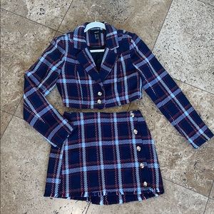 Forever 21 2 piece plaid set size small/medium